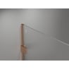 Mexen Lunar Duschwand Walk-in rechts 100 x 200 cm, transparent 8 mm, gebürstetes Kupfer - 830-100-000-65-00-P