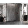 Mexen Lunar Duschwand Walk-in rechts 100 x 200 cm, transparent 8 mm, gebürstetes Kupfer - 830-100-000-65-00-P