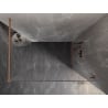 Mexen Lunar ścianka prysznicowa Walk-in prawa 100 x 200 cm, transparent 8 mm, miedź szczotkowana - 830-100-000-65-00-P
