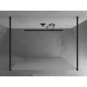 Mexen Kioto freistehende Duschwand 120 x 200 cm, satiniert 8 mm, schwarz - 800-120-002-70-30