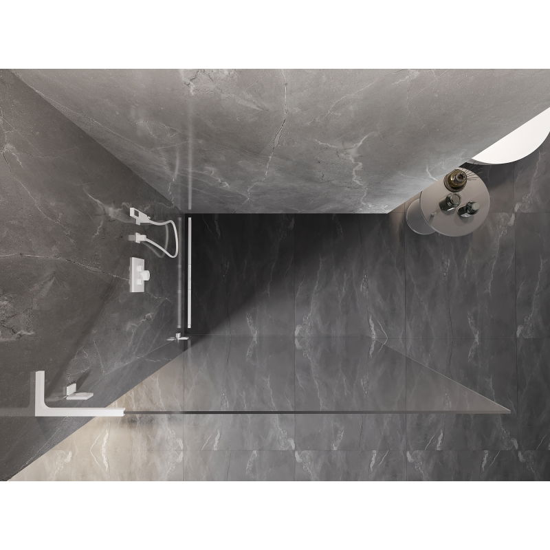 Mexen Lunar L Γυάλινος τοίχος ντους Walk-in αριστερός 80 x 200 cm, διάφανος 8 mm,