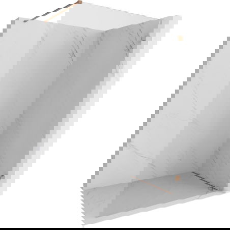 Mexen Lunar Duschwand Walk-in rechts 140 x 200 cm, transparent 8 mm, gebürstetes Kupfer - 830-140-000-65-00-P