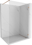 Mexen Lunar Duschwand Walk-in rechts 140 x 200 cm, transparent 8 mm, gebürstetes Kupfer - 830-140-000-65-00-P