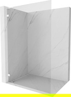 Mexen Lunar L Duschwand Walk-in links 90 x 200 cm, transparent 8 mm, weiß - 830L-090-000-20-00-L