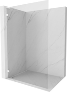 Mexen Lunar L Tuš zid Walk-in lijevi 90 x 200 cm, proziran 8 mm, bijeli - 830L-090-000-20-00-L