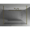 Mexen Kioto vrijstaande douchewand 100 x 200 cm, transparant/ijs 8 mm, goud - 800-100-002-50-35
