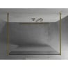 Mexen Kioto freistehende Duschwand 110 x 200 cm, transparent/frostig 8 mm, gold - 800-110-002-50-35