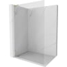 Mexen Lunar L Duschwand Walk-in links 50 x 200 cm, transparent 8 mm, gold - 830L-050-000-50-00-L