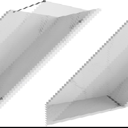 Mexen Lunar ścianka prysznicowa Walk-in prawa 90 x 200 cm, transparent 8 mm, gun gray szczotkowany - 830-090-000-66-00-P