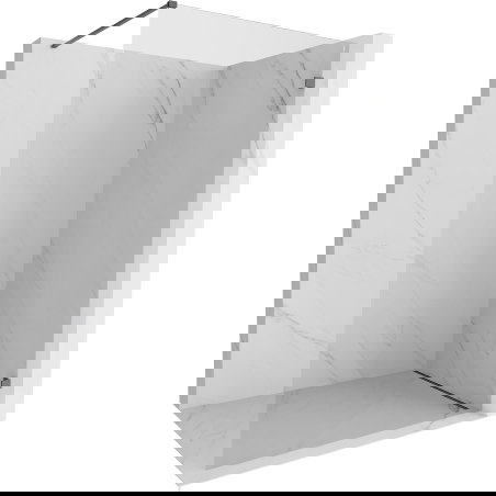 Mexen Lunar πλαϊνό πάνελ ντους Walk-in δεξί 110 x 200 cm, διαφανές 8 mm, βουρτσισμένο