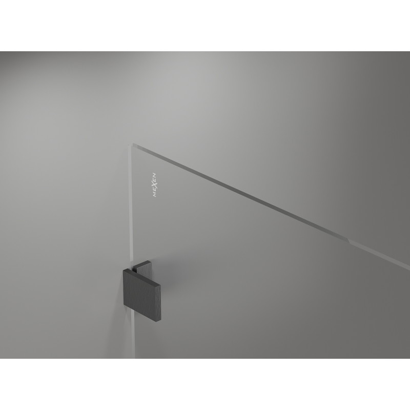 Mexen Lunar dušisein Walk-in parem 120 x 200 cm, läbipaistev 8 mm, relvahaljas harjatud - 830-120-000-66-00-P