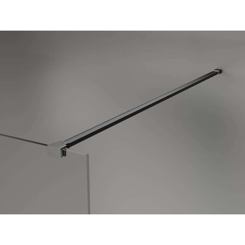 Mexen Lunar ścianka prysznicowa Walk-in prawa 120 x 200 cm, transparent 8 mm, gun gray szczotkowany - 830-120-000-66-00-P