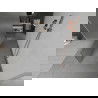 Mexen Kioto vrijstaande douchewand 100 x 200 cm, transparant/geëmailleerd 8 mm, roze goud - 800-100-002-60-35