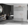 Mexen Kioto freistehende Duschwand 100 x 200 cm, transparent/frost 8 mm, Roségold - 800-100-002-60-35