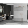 Mexen Kioto vrijstaande douchewand 100 x 200 cm, transparant/frost 8 mm, roze goud - 800-100-002-60-35