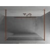 Mexen Kioto freistehende Duschwand 100 x 200 cm, transparent/frost 8 mm, Roségold - 800-100-002-60-35