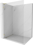 Mexen Lunar L Paravan za tuš Walk-in lijevi 100 x 200 cm, prozirni 8 mm, zlatni - 830L-100-000-50-00-L