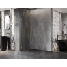 Mexen Lunar L Duschwand Walk-in links 60 x 200 cm, transparent 8 mm, gold gebürstet - 830L-060-000-55-00-L