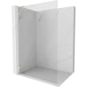 Mexen Lunar L Duschwand Walk-in links 80 x 200 cm, transparent 8 mm, gebürstet gold - 830L-080-000-55-00-L