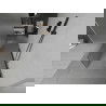 Mexen Kioto freistehende Duschwand 100 x 200 cm, transparent/matt 8 mm, schwarz - 800-100-002-70-35