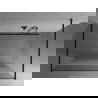 Mexen Kioto freistehende Duschwand 100 x 200 cm, transparent/matt 8 mm, schwarz - 800-100-002-70-35