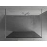 Mexen Kioto freistehende Duschwand 100 x 200 cm, Graphit 8 mm, Chrom - 800-100-002-01-40