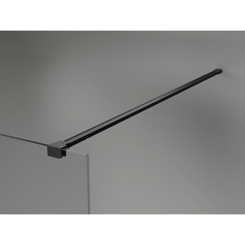 Mexen Lunar ścianka prysznicowa Walk-in prawa 110 x 200 cm, transparent 8 mm, czarna - 830-110-000-70-00-P