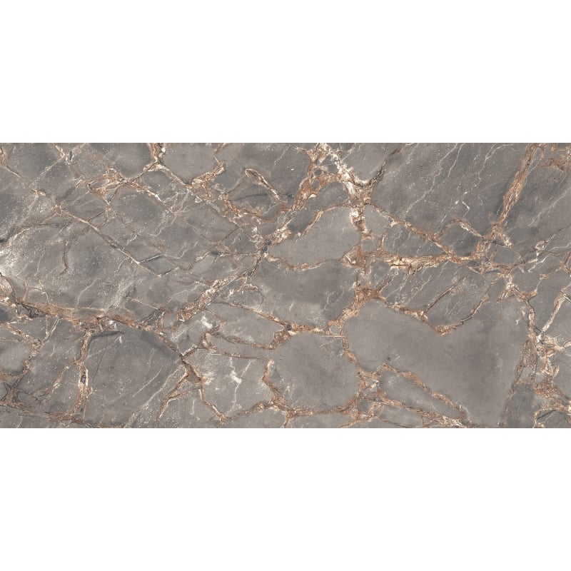 Mexen Rubble Grey glazed rectified porcelain tile G1, floor and wall tile 120 x 60 cm, carving - TL401-120-060-02