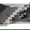 Mexen Kioto vrijstaande douchewand 120 x 200 cm, grafiet 8 mm, goud - 800-120-002-50-40