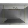 Mexen Kioto freestanding shower wall 120 x 200 cm, graphite 8 mm, gold - 800-120-002-50-40