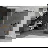 Mexen Kioto freistehende Duschwand 110 x 200 cm, Graphit 8 mm, Schwarz - 800-110-002-70-40