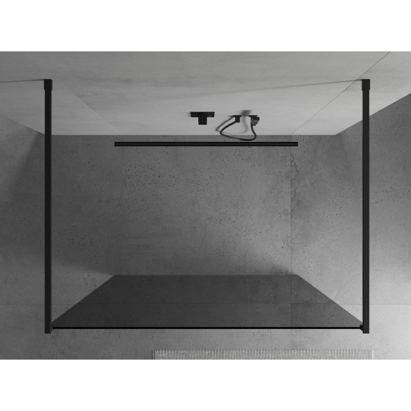 Mexen Kioto vabalt seisev dušisein 110 x 200 cm, grafiit 8 mm, must - 800-110-002-70-40