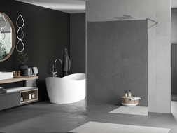 Mexen Kioto vrijstaande douchewand 100 x 200 cm, spiegel 8 mm, chroom - 800-100-002-01-50