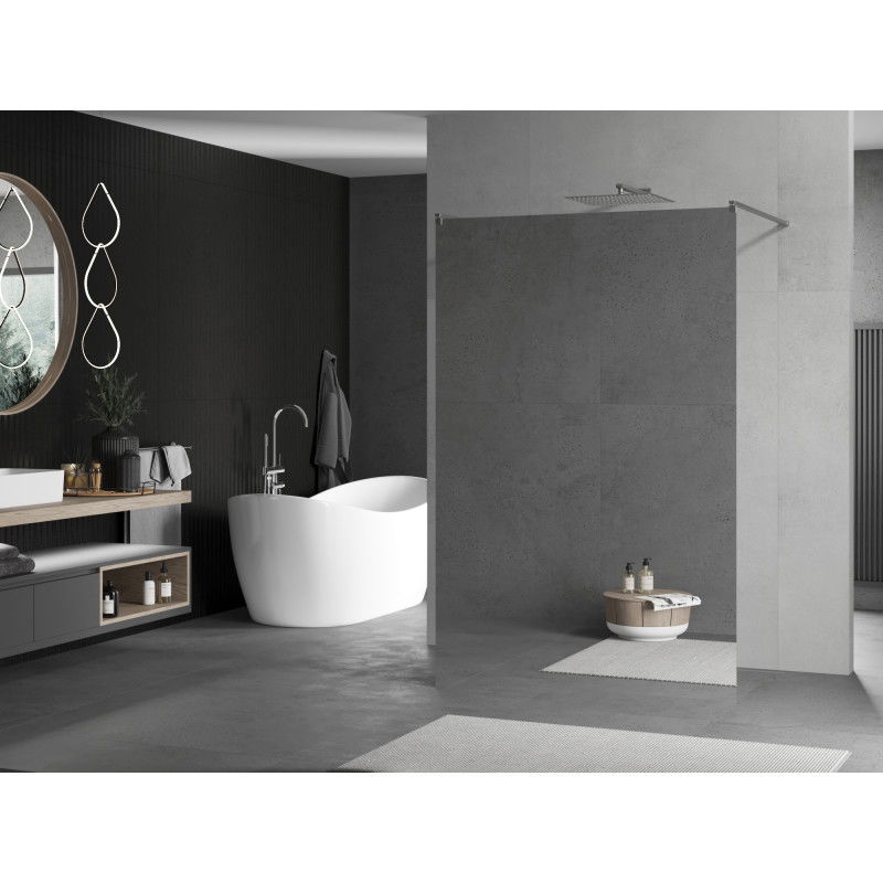 Mexen Kioto parete doccia stand-alone 110 x 200 cm, specchio 8 mm, cromo - 800-110-002-01-50