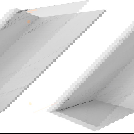 Mexen Lunar L tuš stena Walk-in leva 80 x 200 cm, prozorna 8 mm, brušeni baker - 830L-080-000-65-00-L