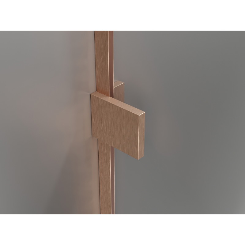 Mexen Lunar L dušisein Walk-in vasak 80 x 200 cm, läbipaistev 8 mm, harjatud vask - 830L-080-000-65-00-L