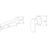 Mexen Dox black concealed washbasin faucet - 75215-70