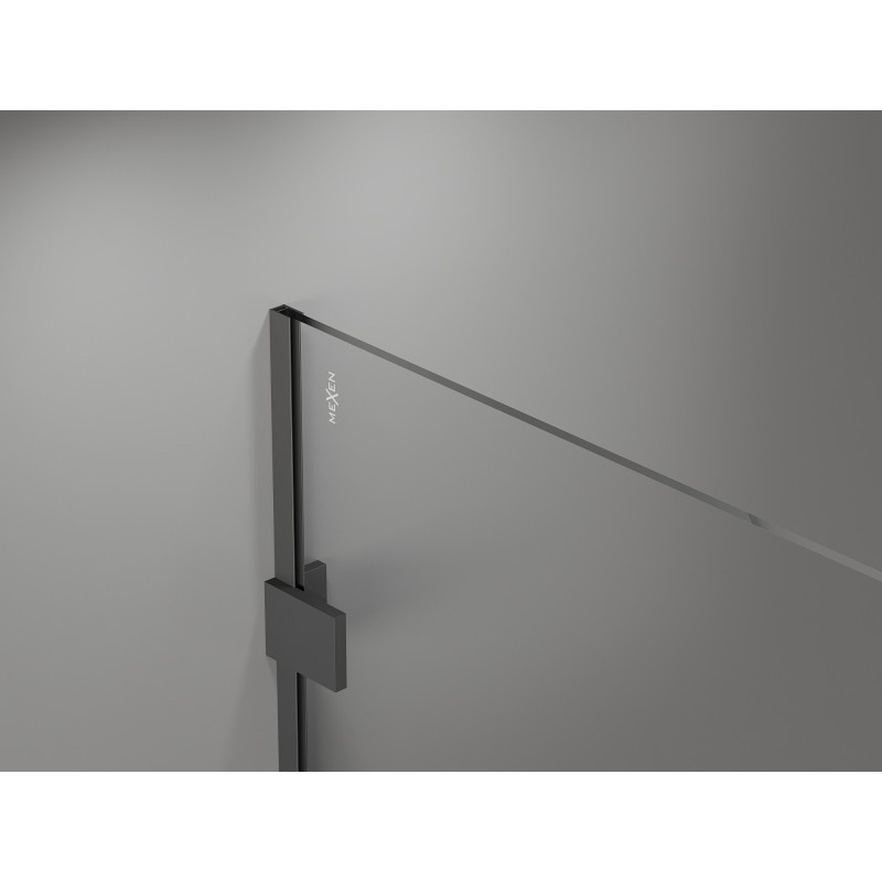 Mexen Lunar Zidna stijenka za tuš Walk-in desna 50 x 200 cm, prozirna 8 mm, gun metal - 830-050-000-95-00-P