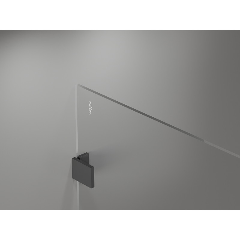 Mexen Lunar Zidna stijenka za tuš Walk-in desna 50 x 200 cm, prozirna 8 mm, gun metal - 830-050-000-95-00-P