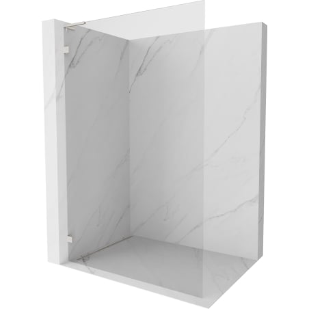 Mexen Lunar L paroi de douche Walk-in gauche 80 x 200 cm, transparent 8 mm, nickel brossé - 830L-080-000-97-00-L