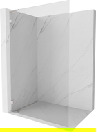 Mexen Lunar L Duschwand Walk-in links 80 x 200 cm, transparent 8 mm, gebürstetes Nickel - 830L-080-000-97-00-L
