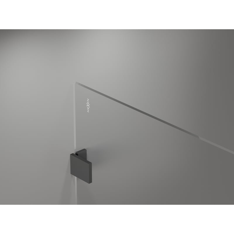 Mexen Lunar Shower Wall Walk-in Right 80 x 200 cm, Transparent 8 mm, Gun Metal - 830-080-000-95-00-P