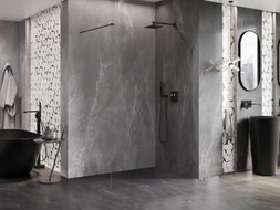 Mexen Lunar dušisein Walk-in parem 90 x 200 cm, läbipaistev 8 mm, gun metal - 830-090-000-95-00-P
