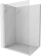 Mexen Lunar L Zidni tuš Walk-in lijevi 100 x 200 cm, prozirni 8 mm, brušeni nikal - 830L-100-000-97-00-L