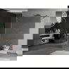 Mexen Kioto paroi de douche autoportante 110 x 200 cm, miroir 8 mm, noir - 800-110-002-70-50