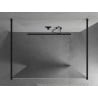 Mexen Kioto paroi de douche autoportante 110 x 200 cm, miroir 8 mm, noire - 800-110-002-70-50