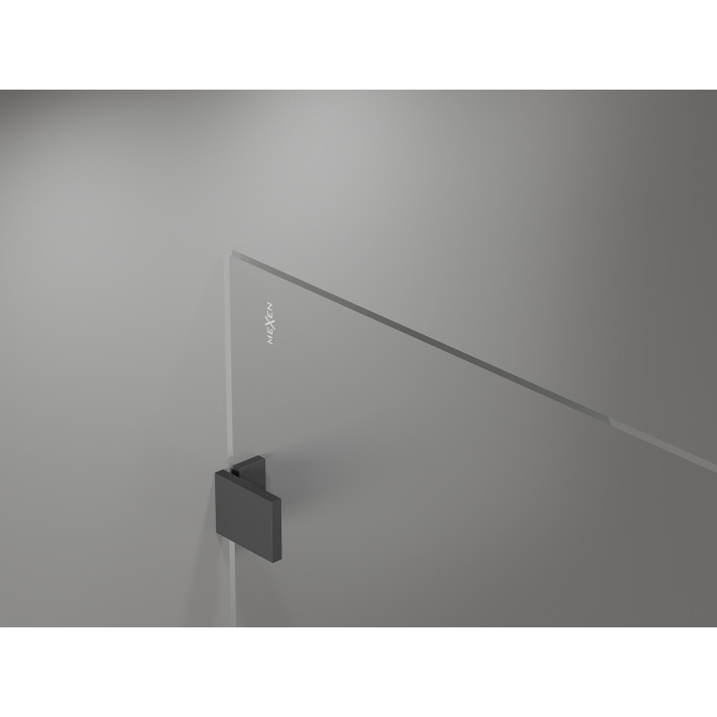 Mexen Lunar ścianka prysznicowa Walk-in prawa 120 x 200 cm, transparent 8 mm, gun metal - 830-120-000-95-00-P