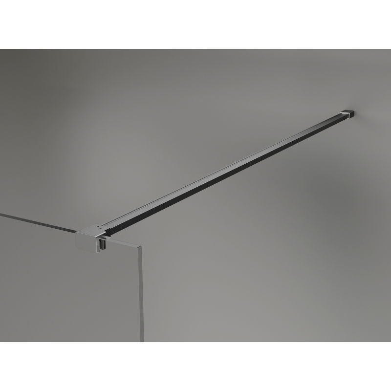 Mexen Lunar Duschwand Walk-in rechts 140 x 200 cm, transparent 8 mm, Gun Metal - 830-140-000-95-00-P