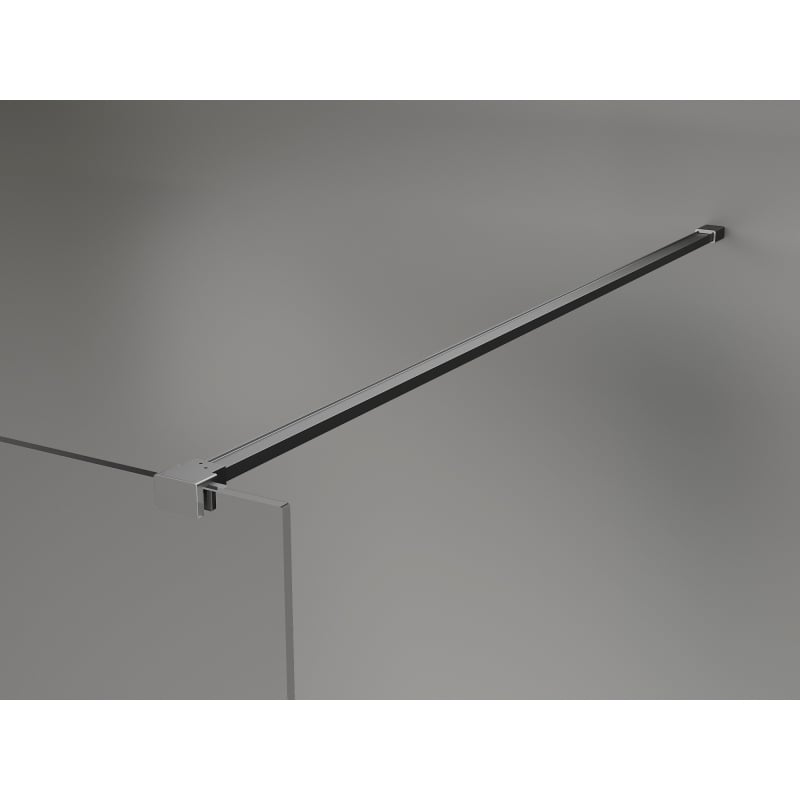 Mexen Lunar Walk-in Shower Wall Right 140 x 200 cm, Transparent 8 mm, Gun Metal - 830-140-000-95-00-P