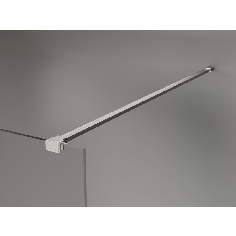 Mexen Lunar parede de duche Walk-in direita 90 x 200 cm, transparente 8 mm, níquel escovado - 830-090-000-97-00-P